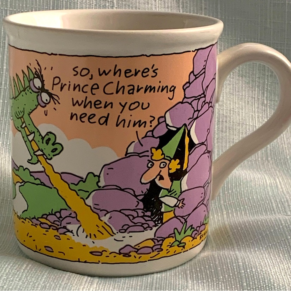 Designer Collection Mug Cartoon So Where’s Prince Charming Dragon Princess Funny